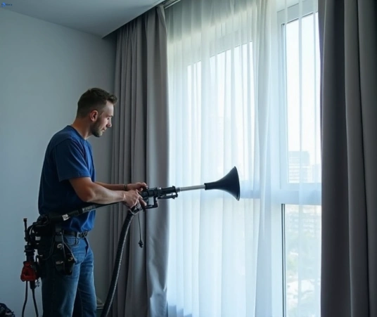 Professional curtain steam cleaning process equipment Matty Curtain Cleaning aroona