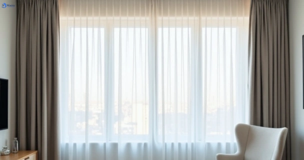 Freshly steam cleaned curtains in aroona QLD